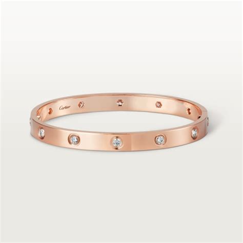 cartier 10 diamond love bracelet|cartier love bracelet 10 diam.